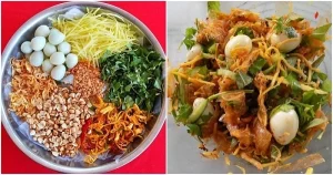 Cách làm món bánh tráng trộn với khô bò 