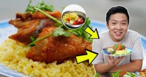 Cách làm cơm gà chiên xối mỡ ngon da vàng giòn rụm đơn giản